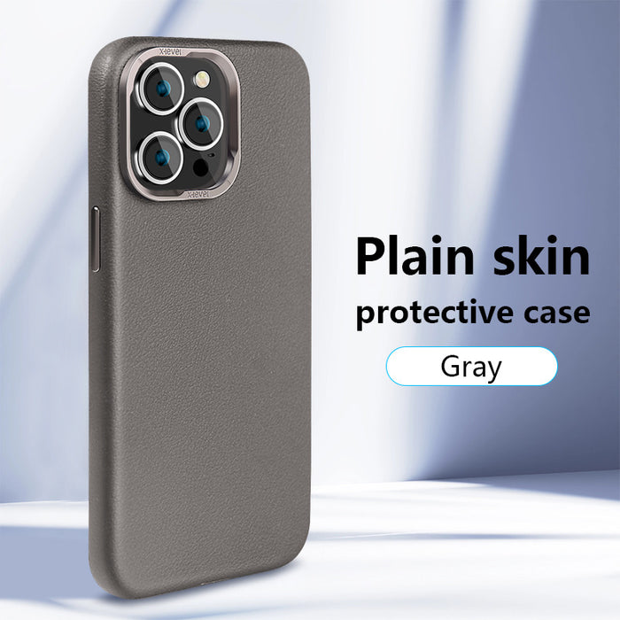 X-Level Plain Skin Collection Leather Case for iPhone 15 Series