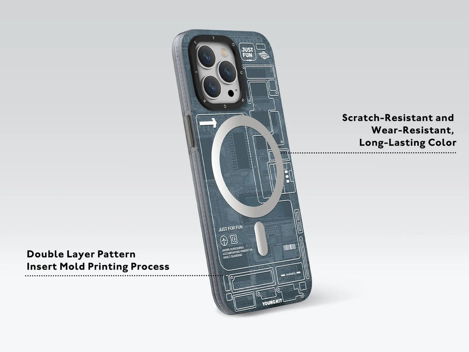 Youngkit Technology Series Futuristic Circuit Magsafe Case